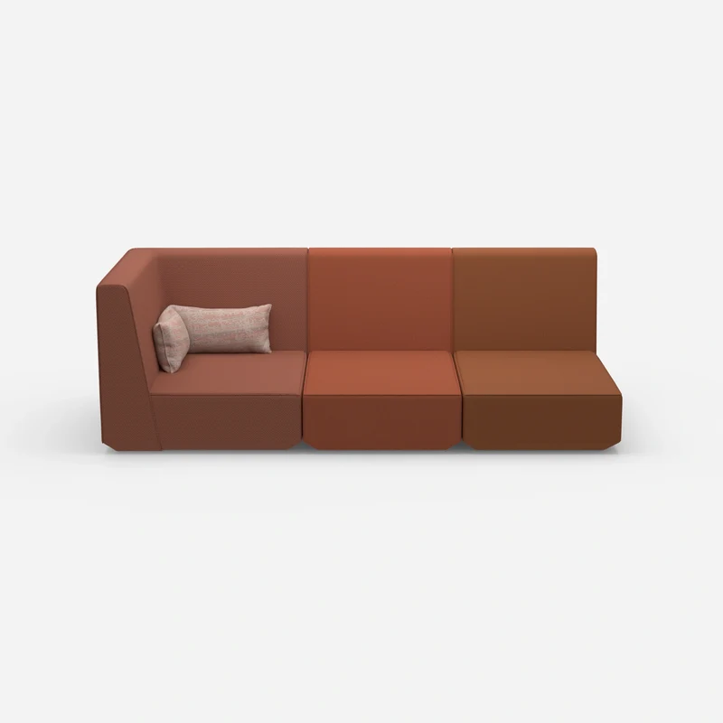 3 Sitzer Sofa mit Liegefunktion mit hoher Rückenlehne