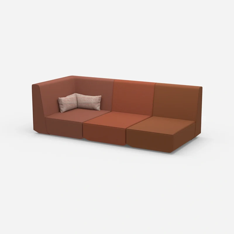 3 Sitzer Sofa mit Liegefunktion mit hoher Rückenlehne