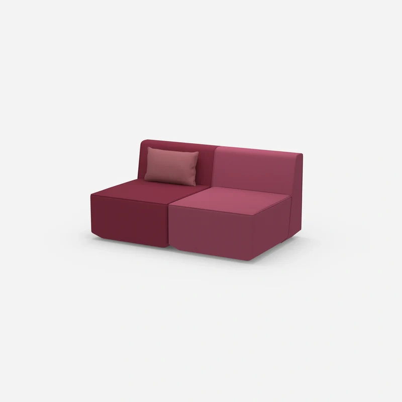 2 Sitzer Sofa rosa
