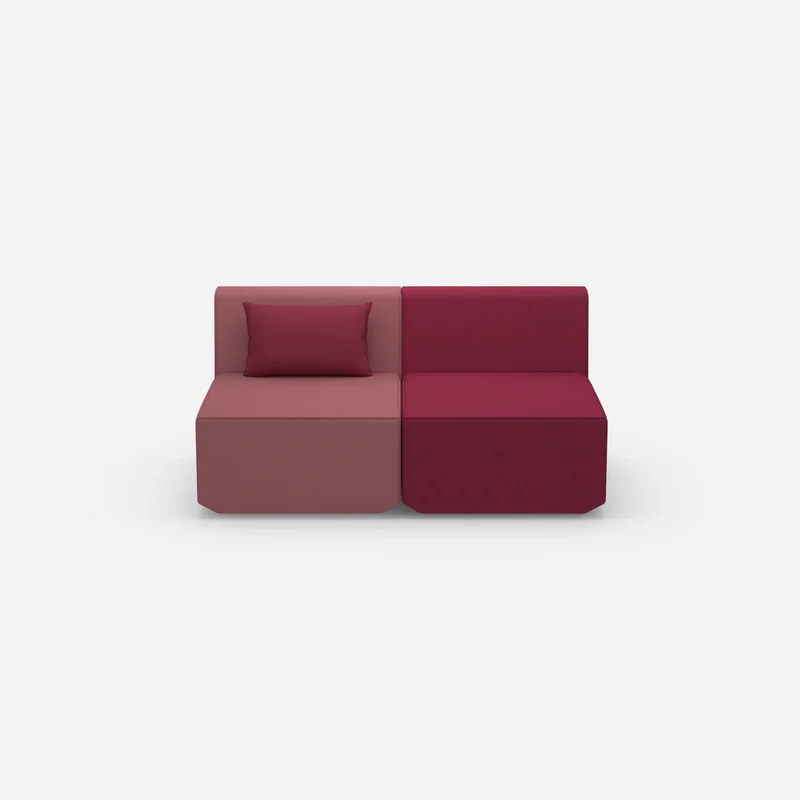 2 Sitzer Sofa rosa