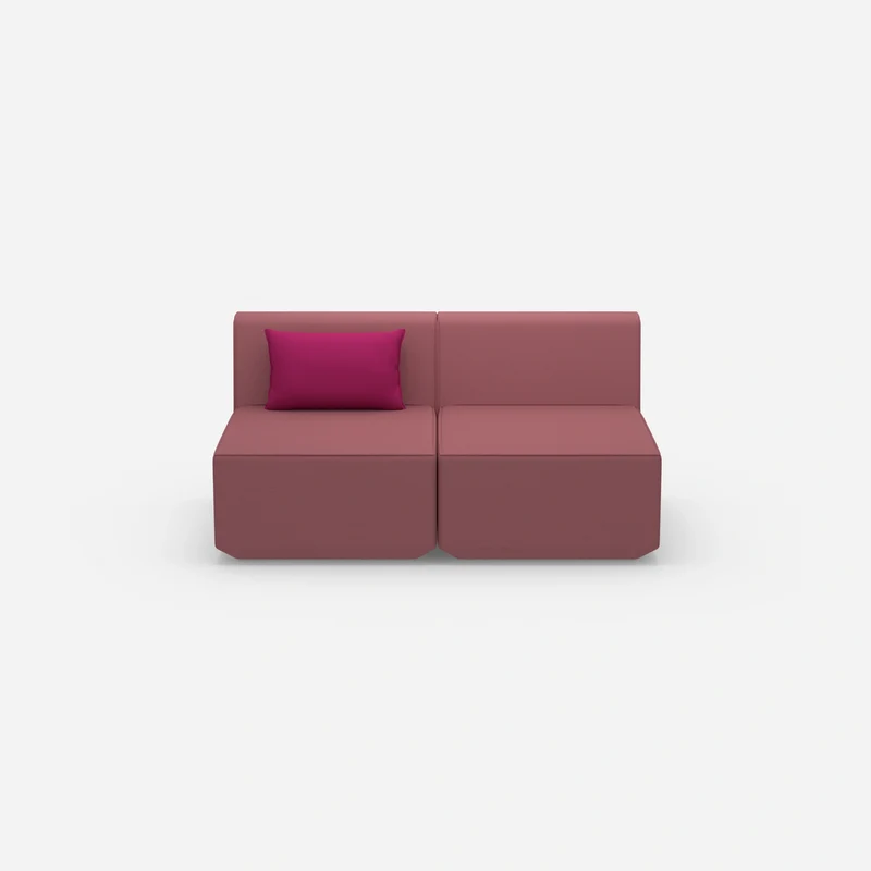 2 Sitzer Sofa rosa