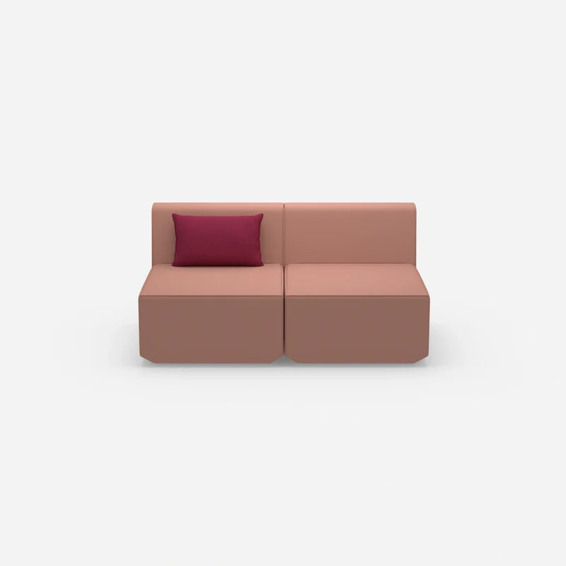 2 Sitzer Sofa rosa
