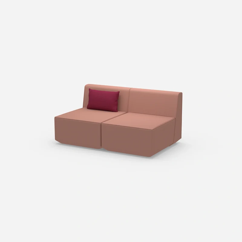 2 Sitzer Sofa rosa