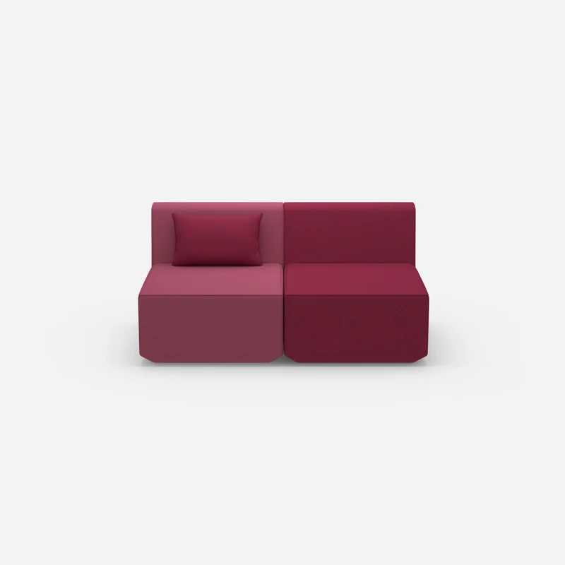 2 Sitzer Sofa rosa
