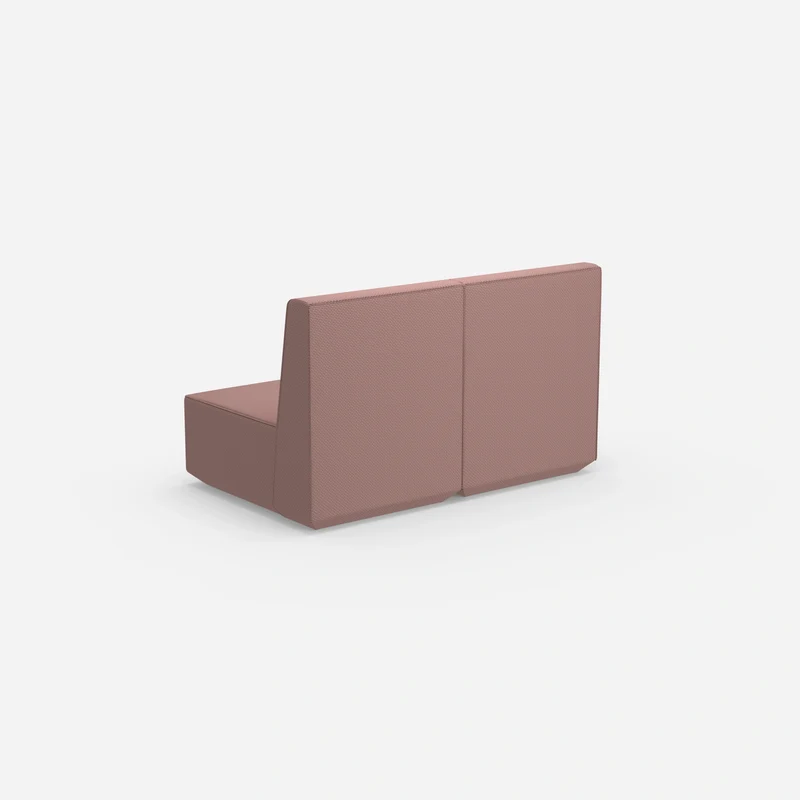 2er Sofa rosa mit hohem Rücken