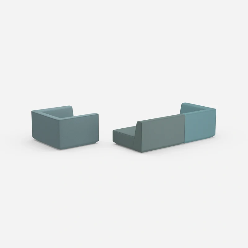 Dreier Sofa mit Sessel