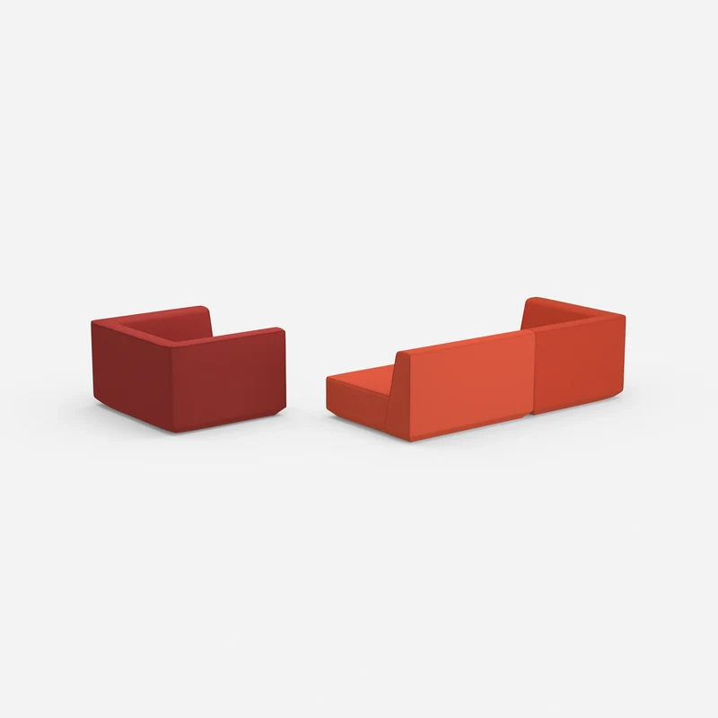 Dreier Sofa mit Sessel