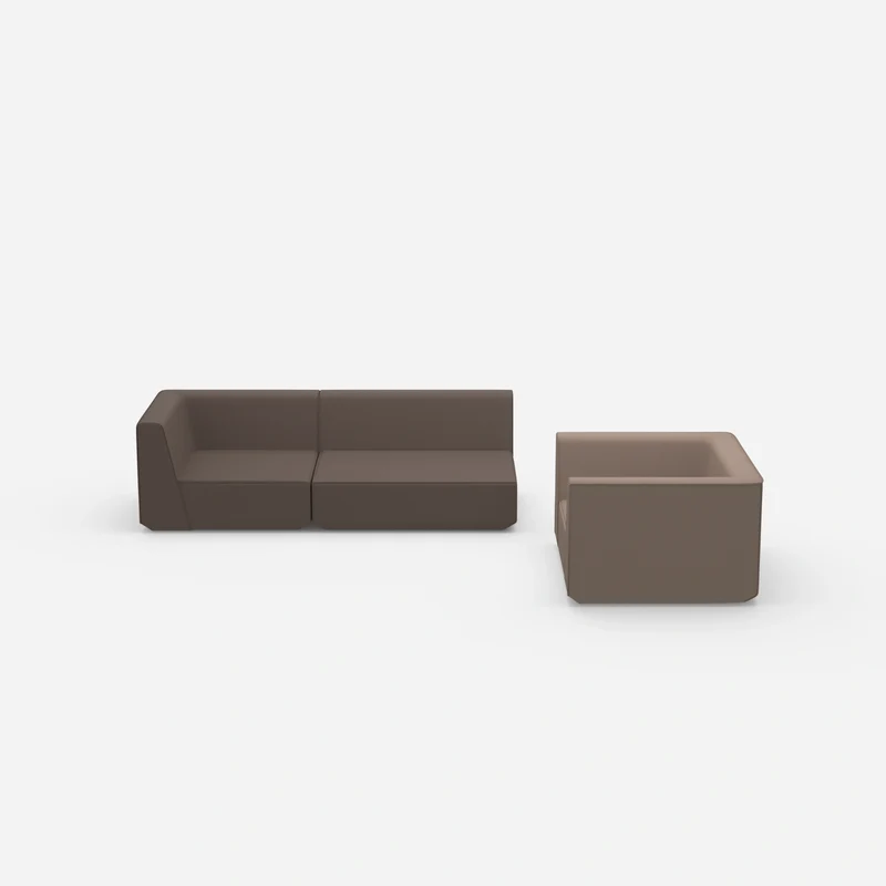 Dreier Sofa mit Sessel