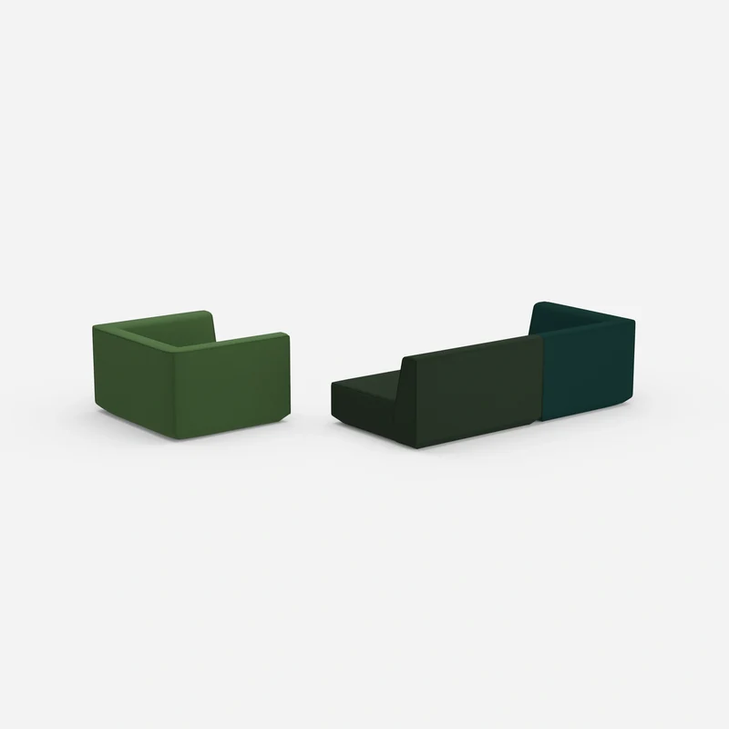 Dreier Sofa mit Sessel