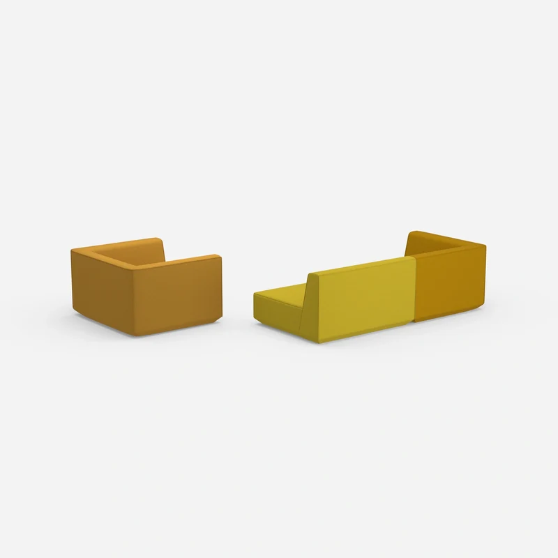 Dreier Sofa mit Sessel
