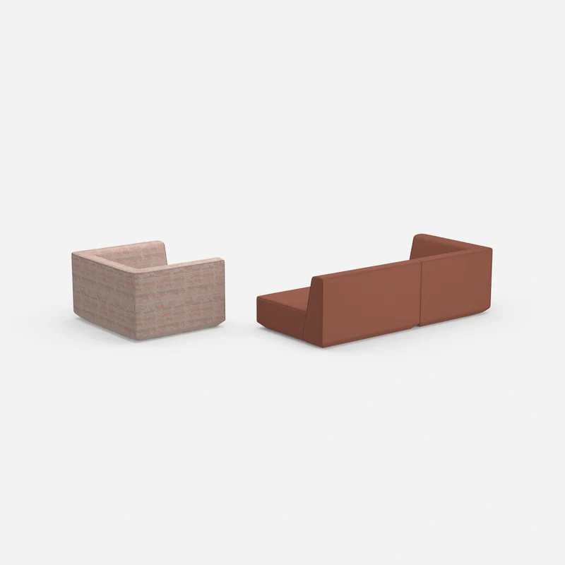 Dreier Sofa mit Sessel