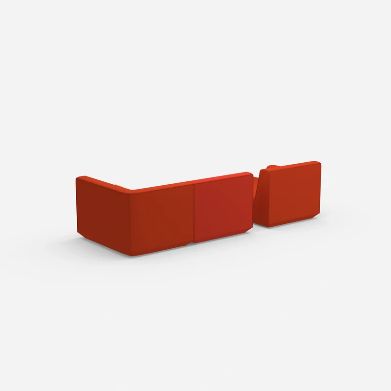 Modulares Sofa für 2 mit Ottomane
