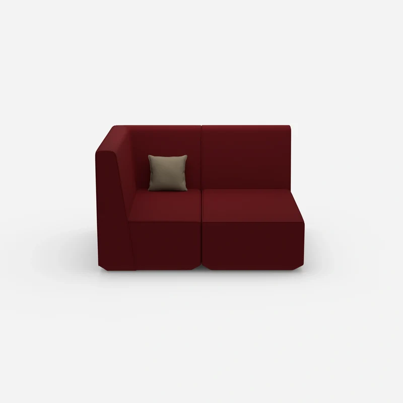 Modulares Sofa für 2 mit Ottomane
