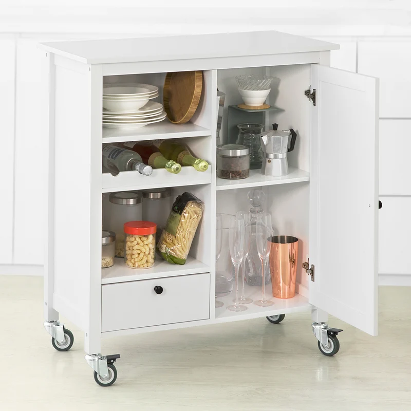 SoBuy FKW104-W Desserte Roulante Meuble de Rangement à roulettes