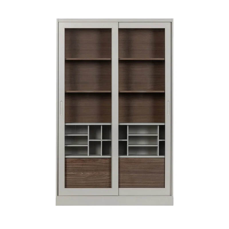 Vitrine DRAWER James 2 portes en bois H200cm beige
