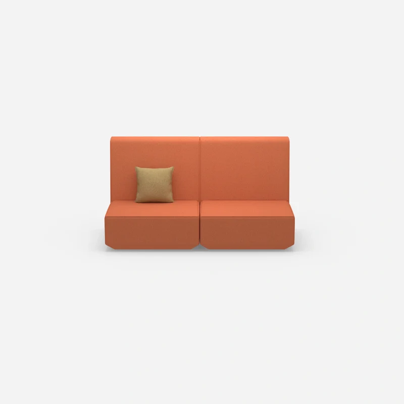 2er Sofa mit hoher Rückenlehne