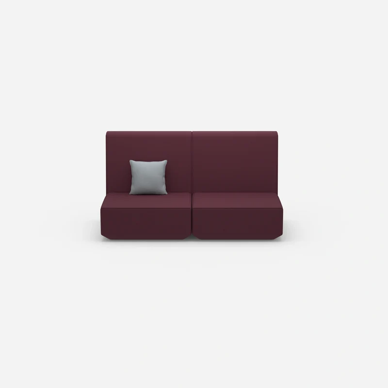2er Sofa mit hoher Rückenlehne