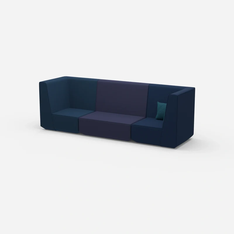 3 Personen Sofa blau