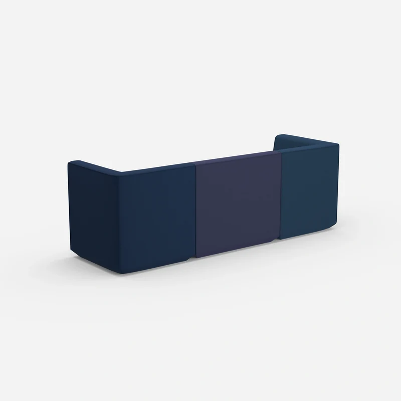 3 Personen Sofa blau