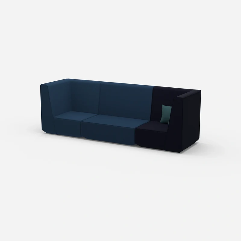 3 Personen Sofa blau