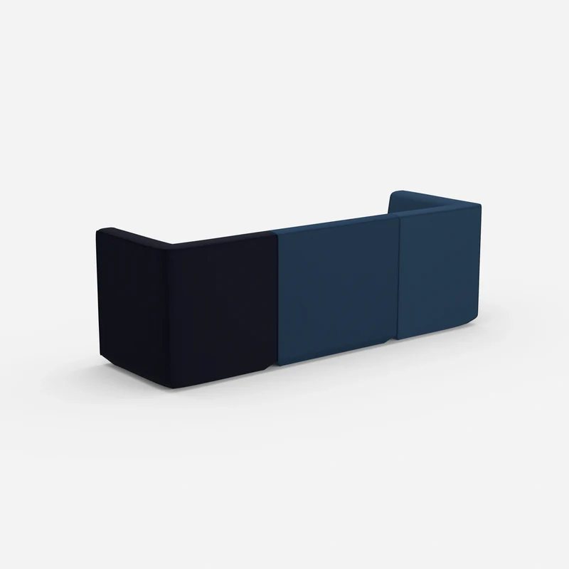 3 Personen Sofa blau