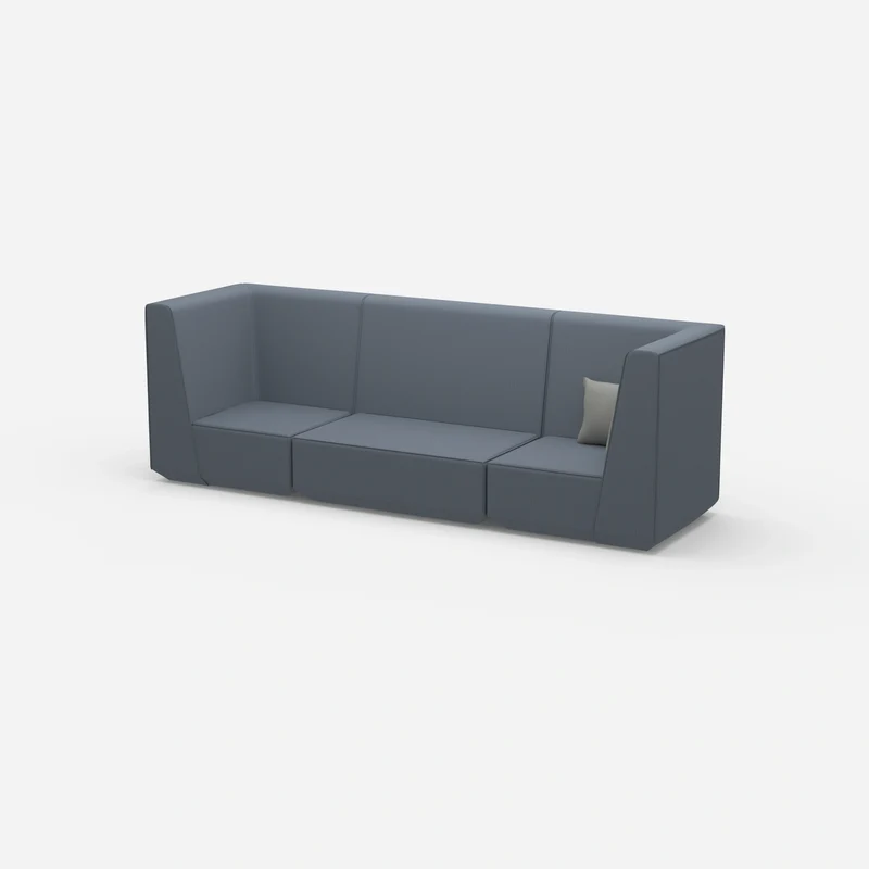 3 Personen Sofa blau