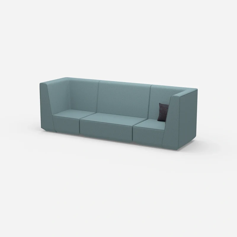 3 Personen Sofa blau
