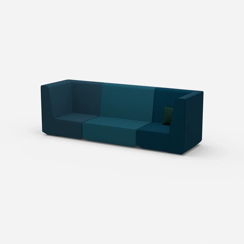 3 Personen Sofa blau