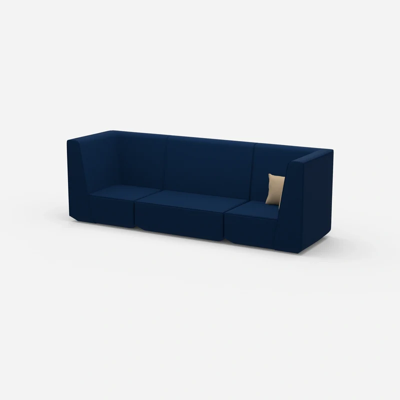 3 Personen Sofa blau