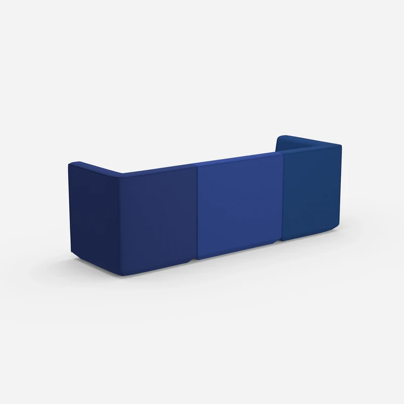 3 Personen Sofa blau