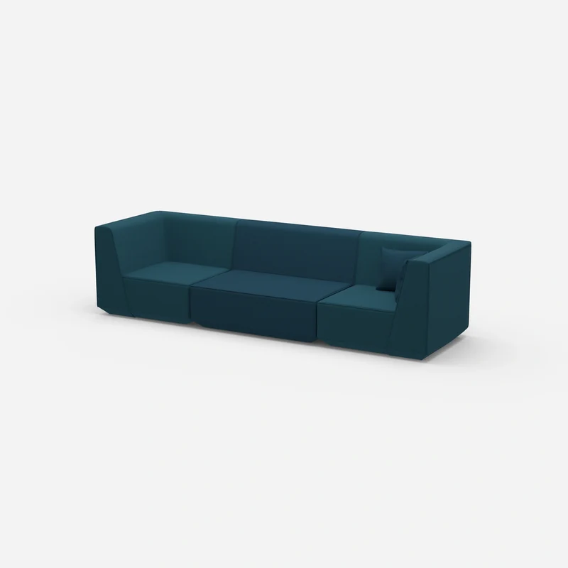 3er Sofa blau