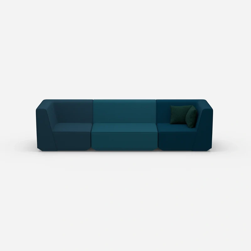 3er Sofa blau