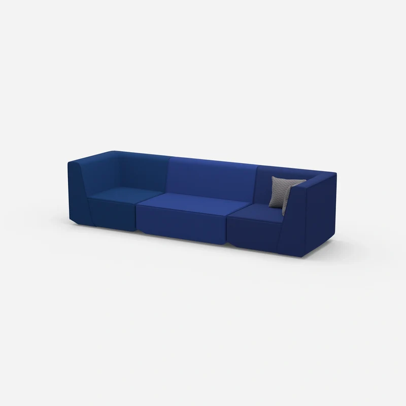 3er Sofa blau