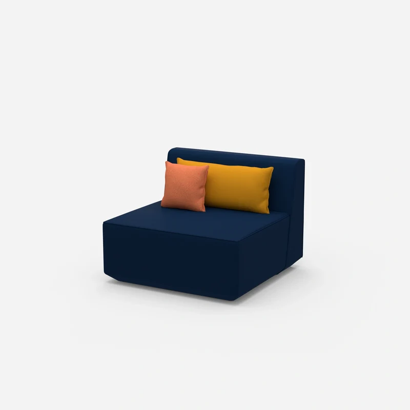 Sessel blau 80 cm breit