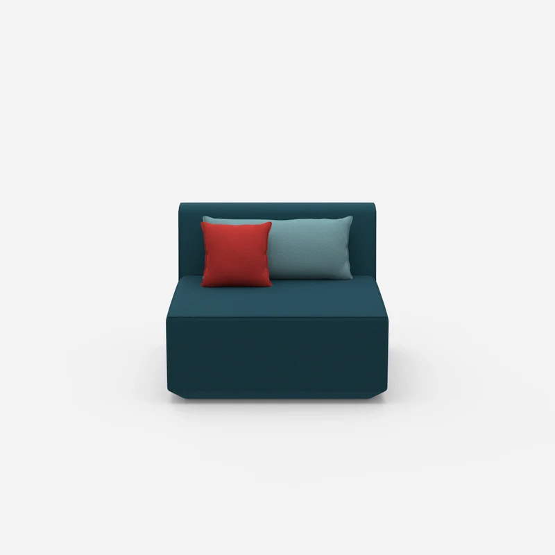 Sessel blau 80 cm breit