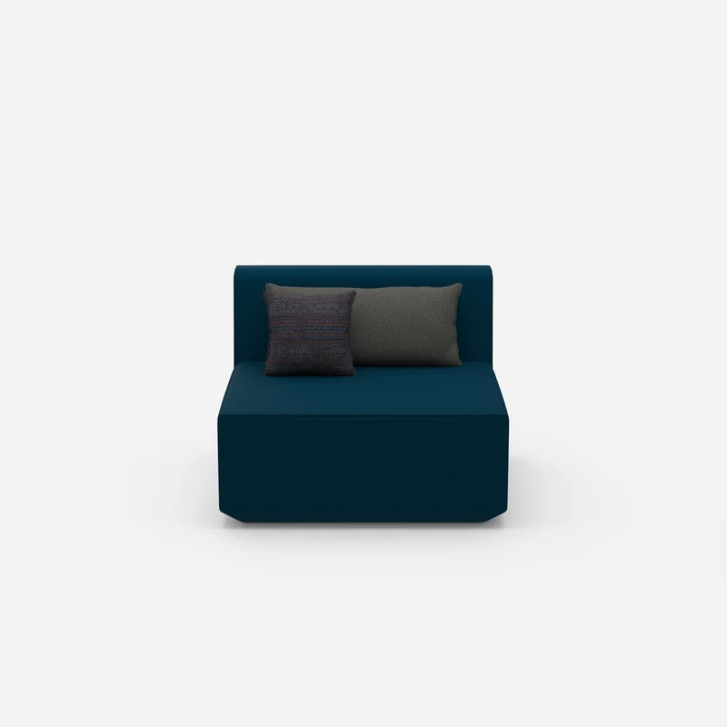 Sessel blau 80 cm breit