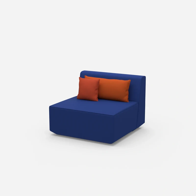 Sessel blau 80 cm breit