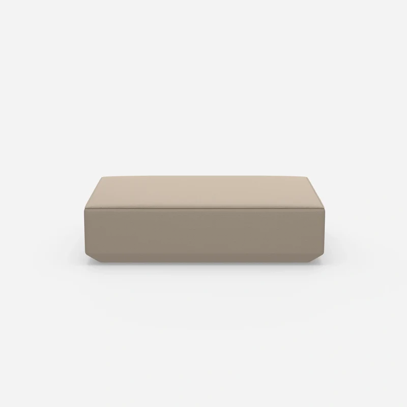 Cremefarbener Pouf