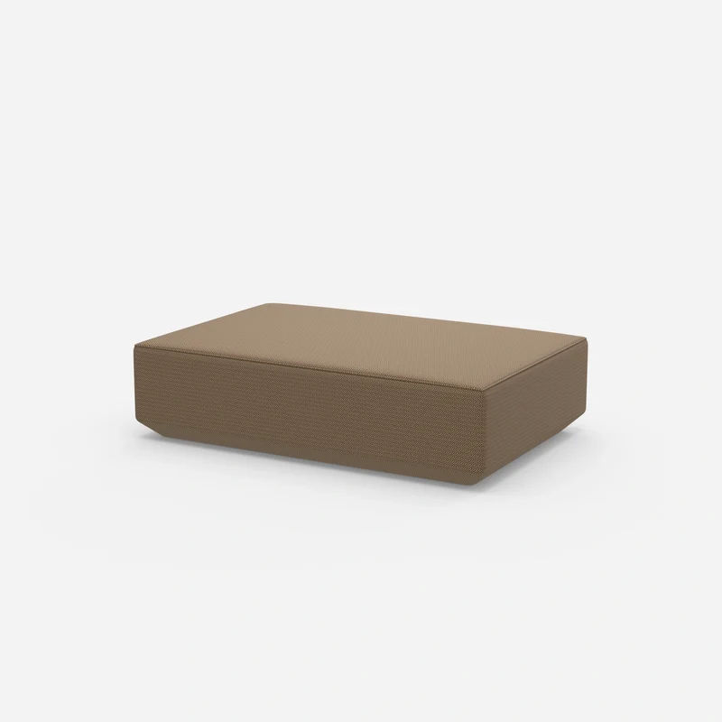 Cremefarbener Pouf