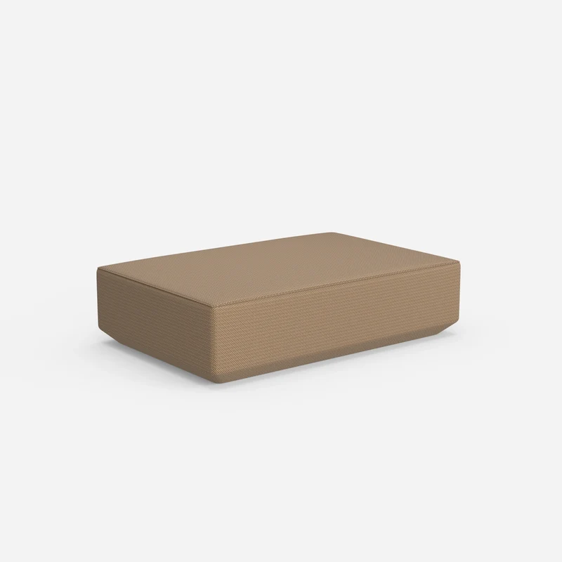 Cremefarbener Pouf