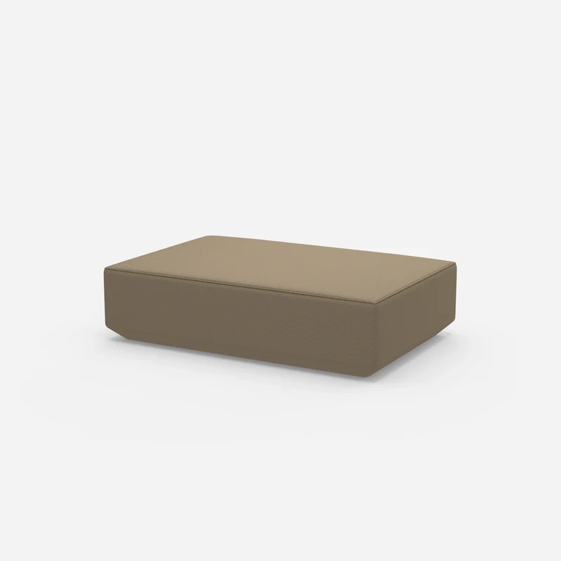 Cremefarbener Pouf