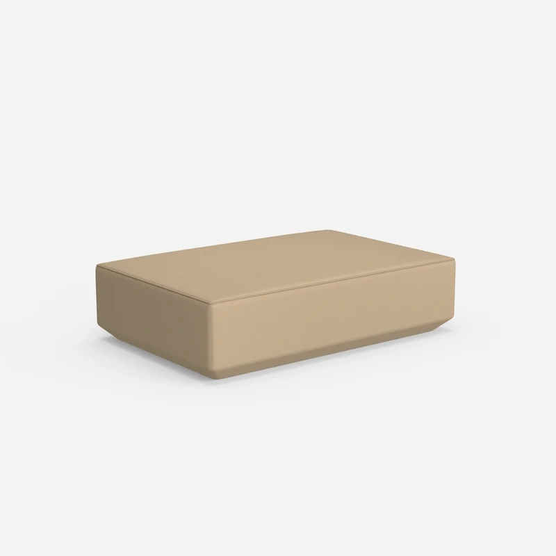 Cremefarbener Pouf