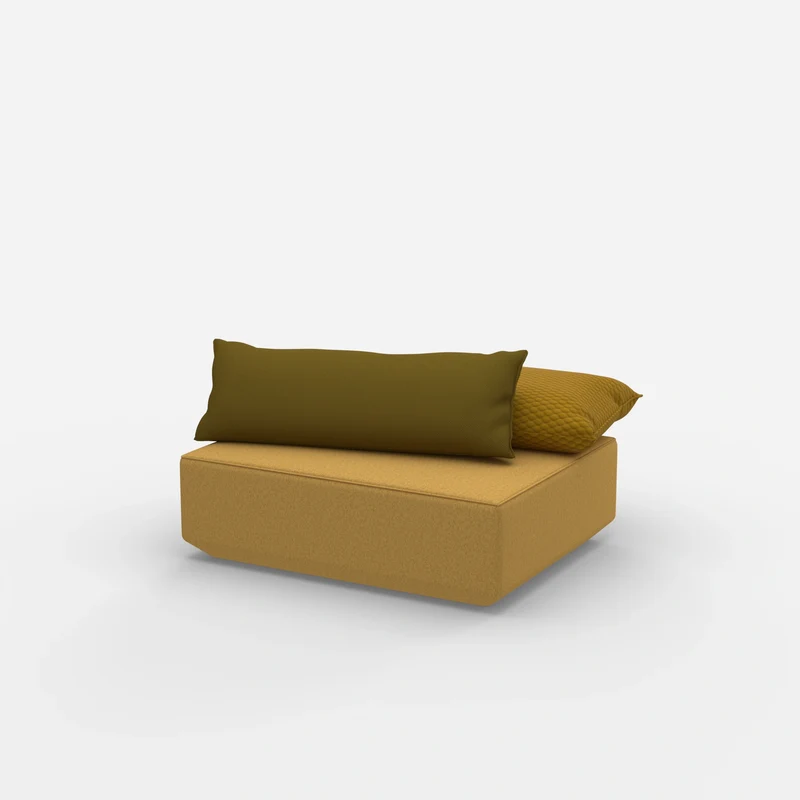 Sitzpouf modular in Gelb