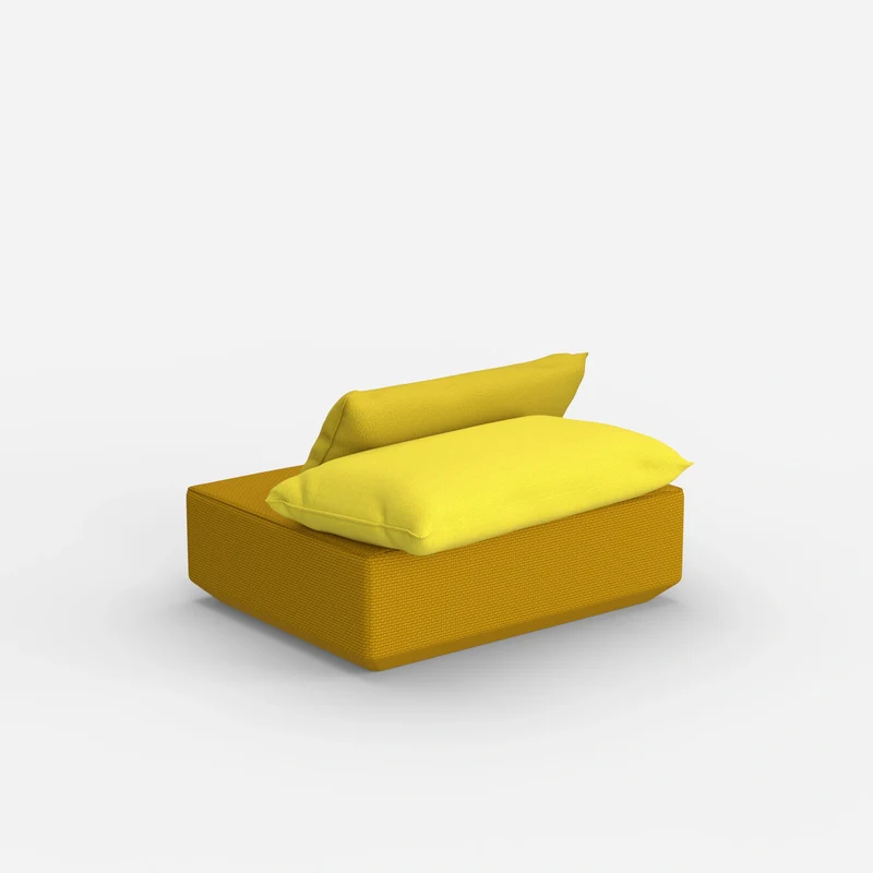 Sitzpouf modular in Gelb