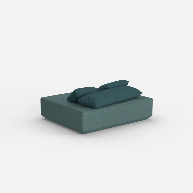 Moderner Pouf petrol