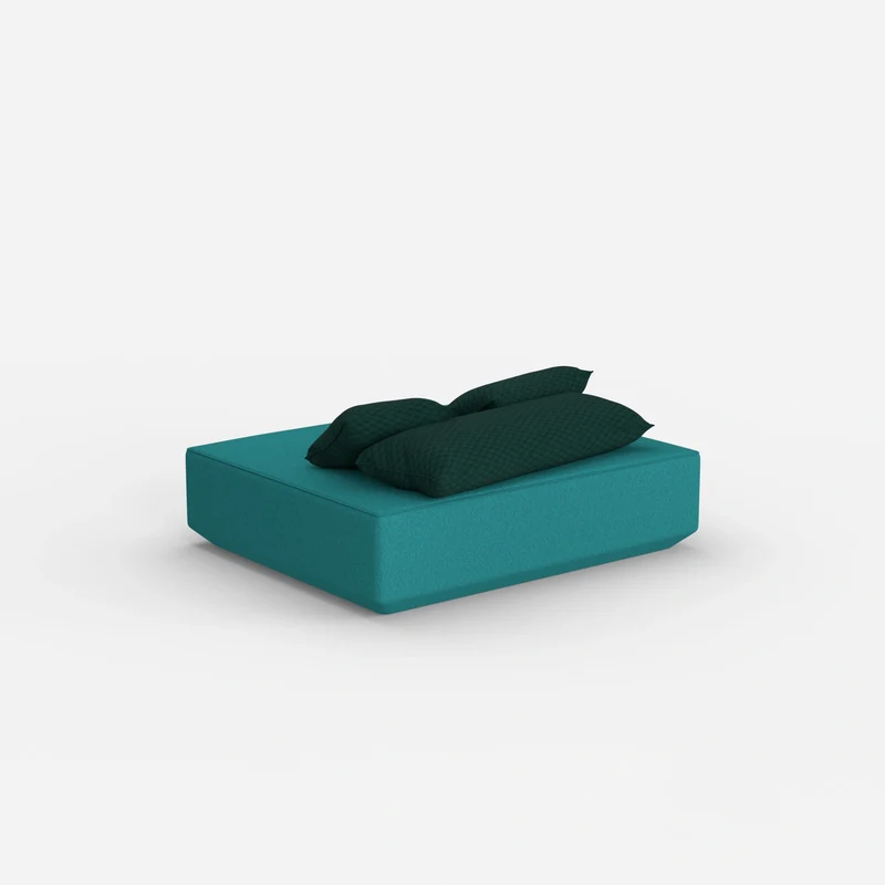 Moderner Pouf petrol