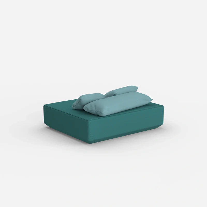 Moderner Pouf petrol
