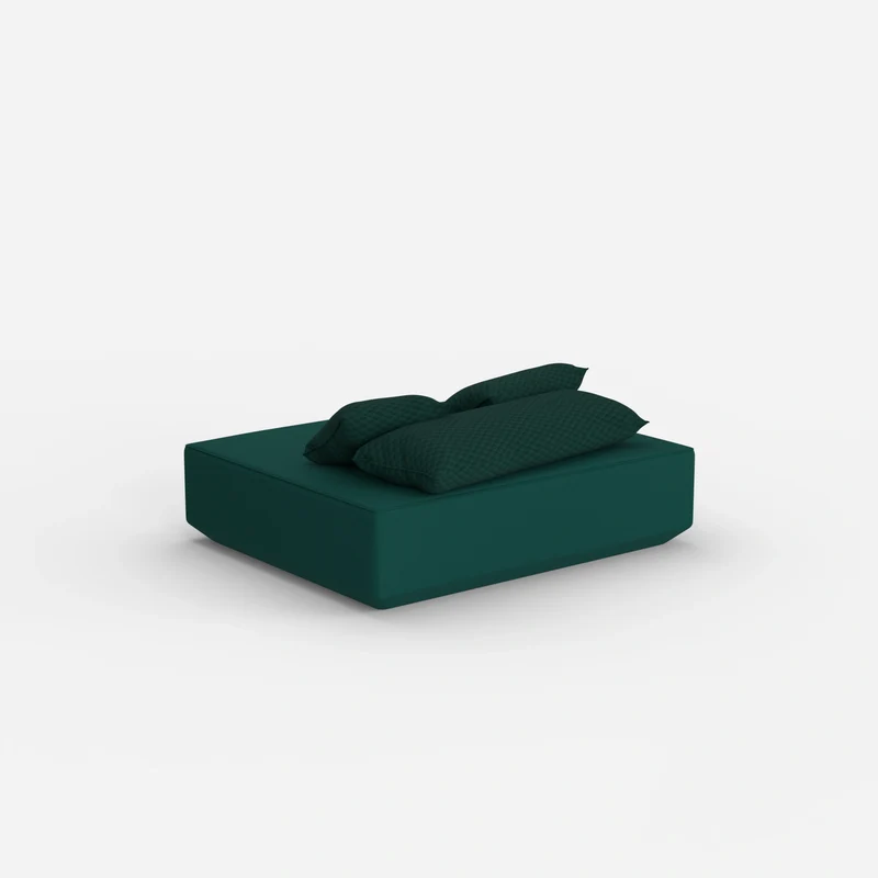 Moderner Pouf petrol