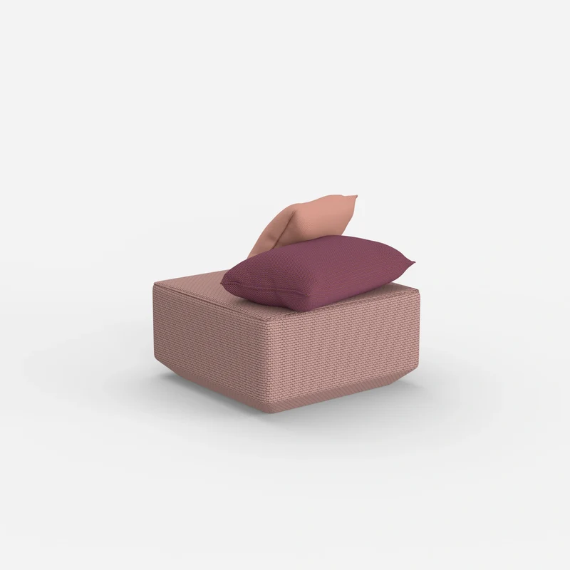 Moderner Pouf rosa