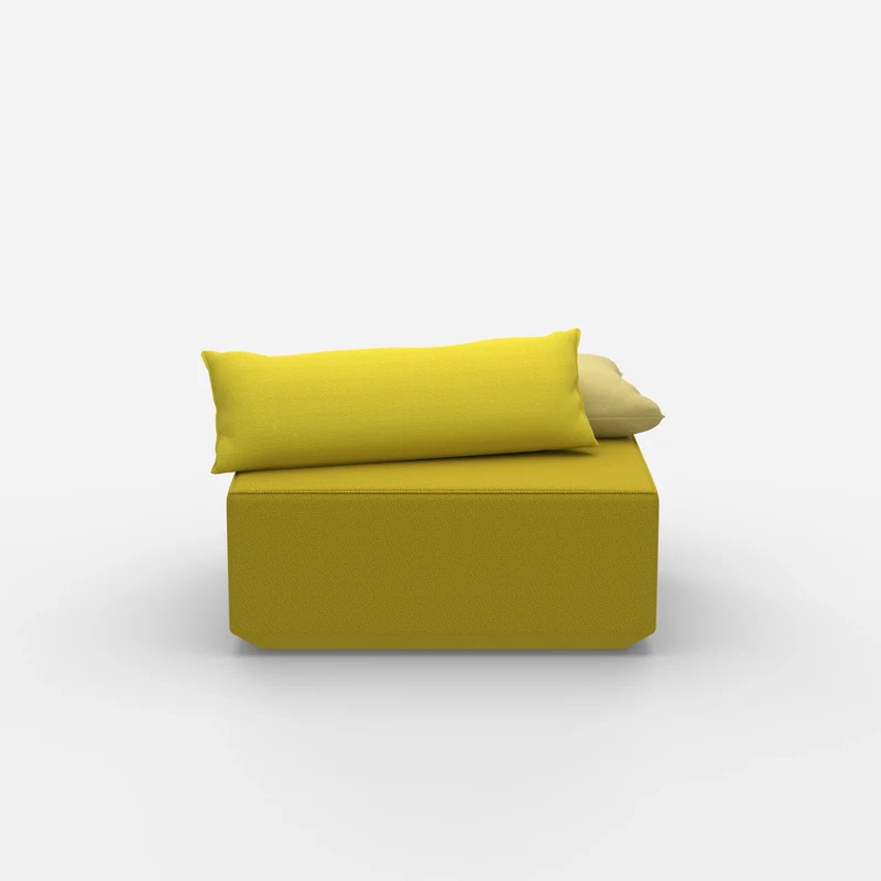 Moderner gelber Pouf